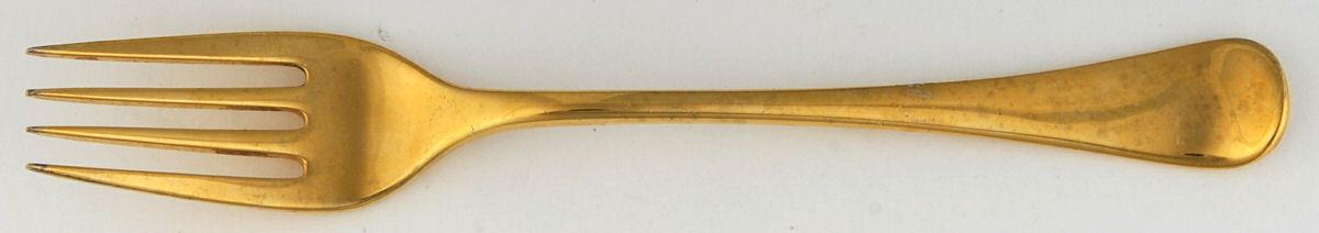 Modigliani Gold (Gold Electroplate) Individual Salad Fork by Ricci (Argentieri)-1