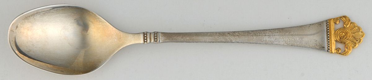 Rosenmuster (Sterling-Gold Accent) Teaspoon by Robbe & Berking-1