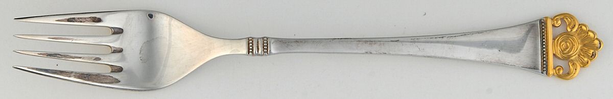 Rosenmuster (Sterling-Gold Accent) Fork by Robbe & Berking-1