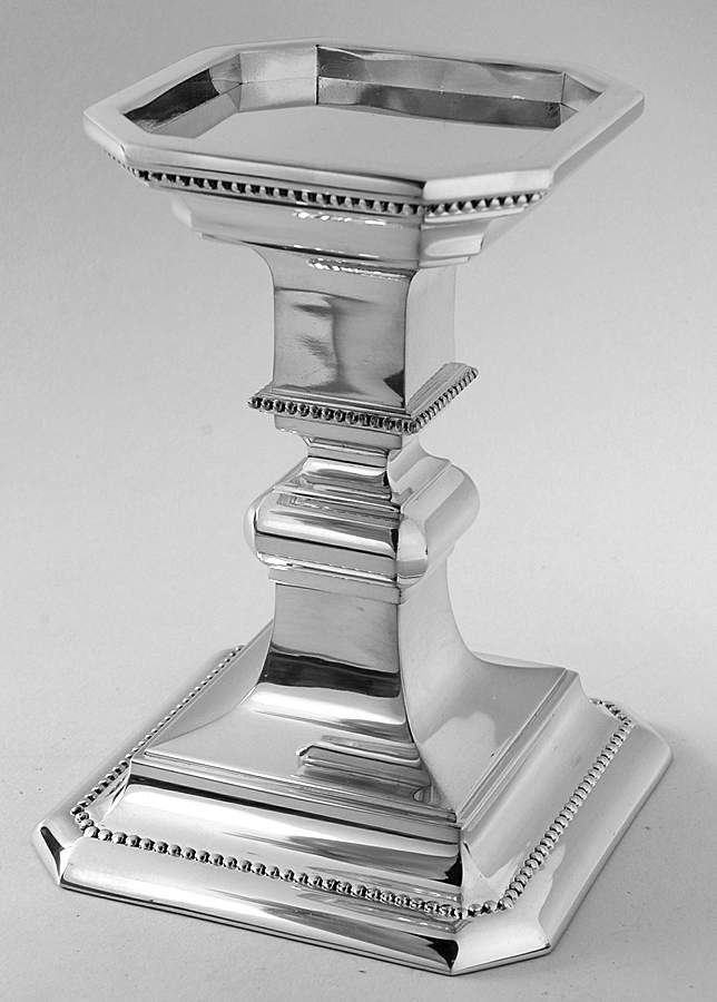 Heritage (Pewterplate, Hollowware) 6" Pillar Candleholder by Reed & Barton-1