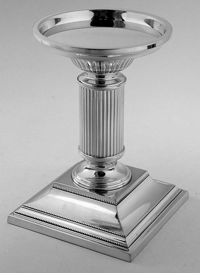 Heritage (Pewterplate, Hollowware) 5" Pillar Candleholder by Reed & Barton-1