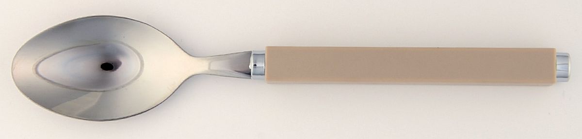 Stripes-Beige (Stainless) Place/Oval Soup Spoon by Retroneu-1