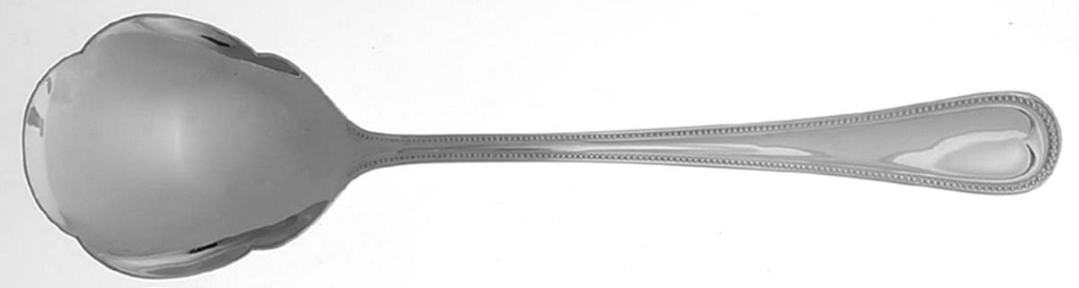 Elegant Bead-Hamilton-English Gentry (Stainless) Large Solid Serving Spoon by Reed & Barton-1
