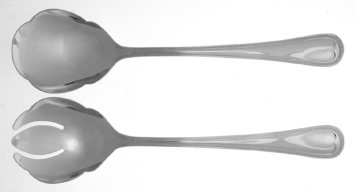 Elegant Bead-Hamilton-English Gentry (Stainless) Large Solid Serving Set by Reed & Barton-1