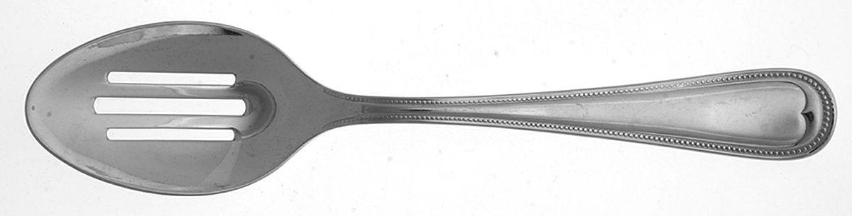 Elegant Bead-Hamilton-English Gentry (Stainless) Pierced Tablespoon (Serving Spoon) by Reed & Barton-1
