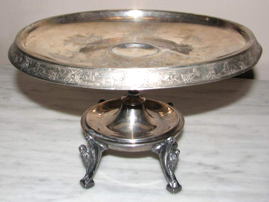 3218-1 (Silverplate, Hollowware) 9" Diameter Cake Stand/Pedistal by Reed & Barton-1