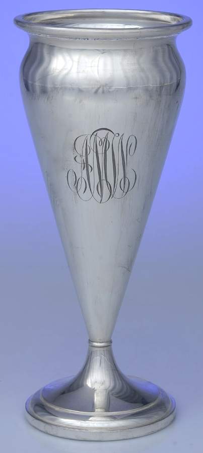 450 (Sterling, Hollowware) 10" Weighted Vase by Richard Dimes Co-1