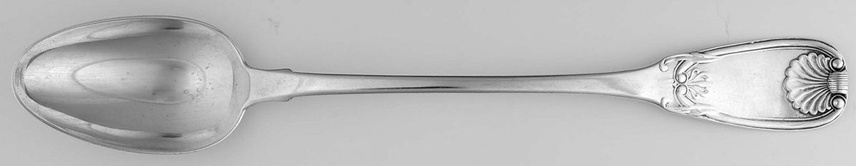 R9G1 (Sterling) Large Solid Dressing Spoon by Robert Gray & Son-1