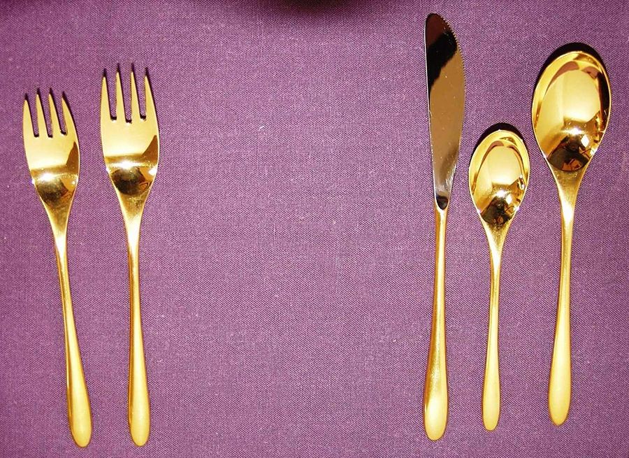 Gold Taille (Gold Electroplate) Fork by Rosenthal-1