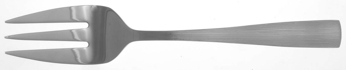 Silver Birch (Stainless) Medium Solid Cold Meat Serving Fork by Reed & Barton-1