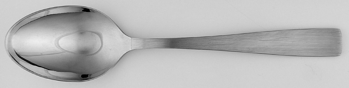 Silver Birch (Stainless) Solid Smooth Casserole Spoon by Reed & Barton-1