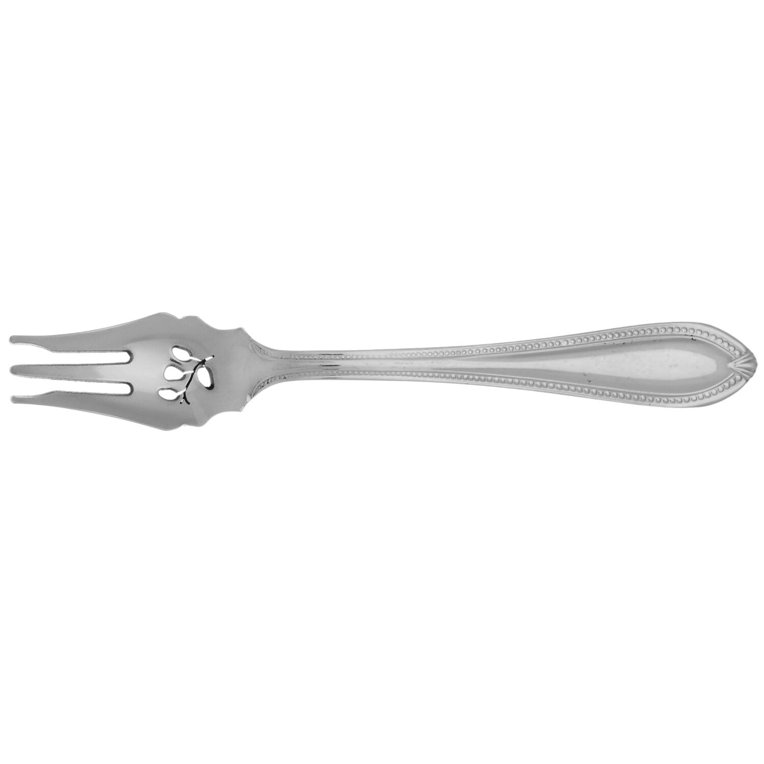 Whitley (Stainless) Pickle Fork Pierced with Short Handle HC by Reed & Barton-1