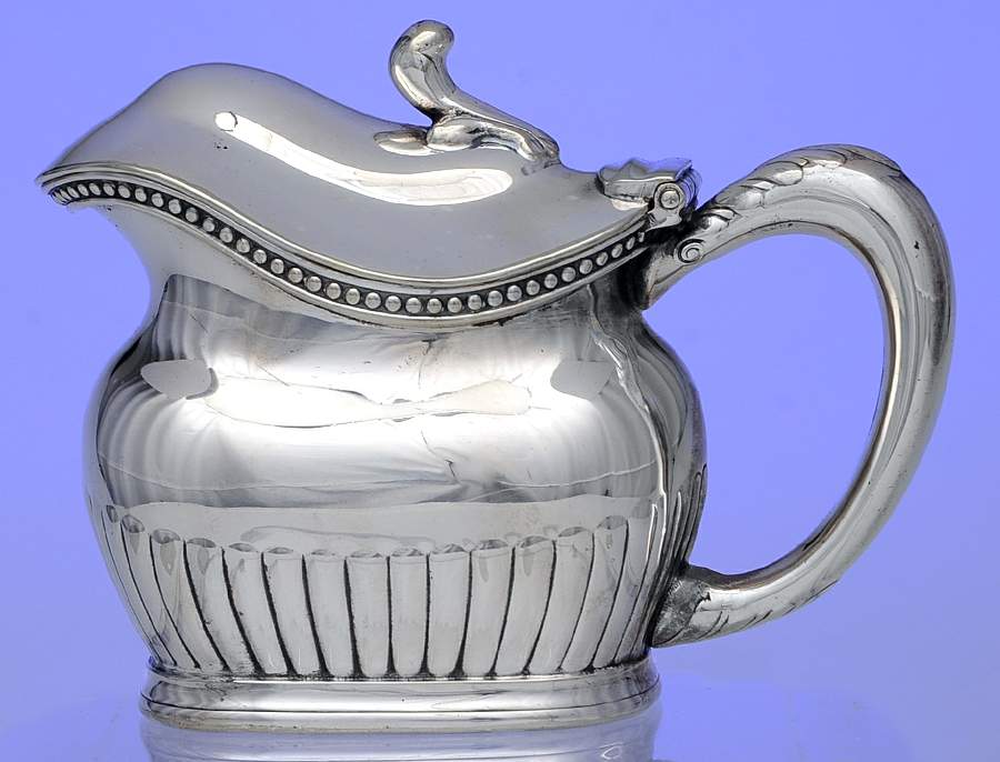 047-H (Silverplate, Hollowware) Creamer & Hinged Lid by Reed & Barton-1