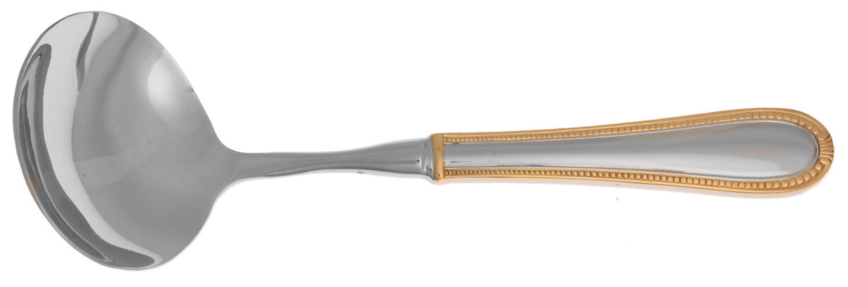 Kendrick Gold (Stainless) Gravy Ladle with No Spout Stainless Bowl HC by Reed & Barton-1