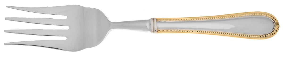 Kendrick Gold (Stainless) Cold Meat Fork Large, Stainless Tines HC by Reed & Barton-1