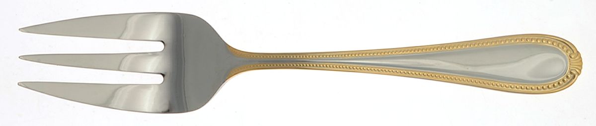 Kendrick Gold (Stainless) Medium Solid Cold Meat Serving Fork by Reed & Barton-1