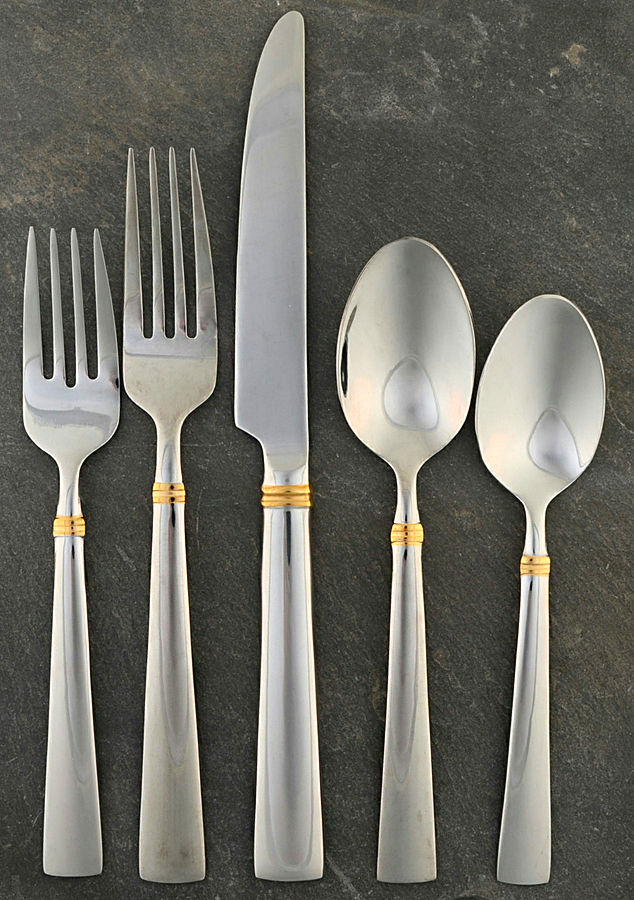 Perspective Gold (Stainless) 5 Piece Place Setting by Reed & Barton-1