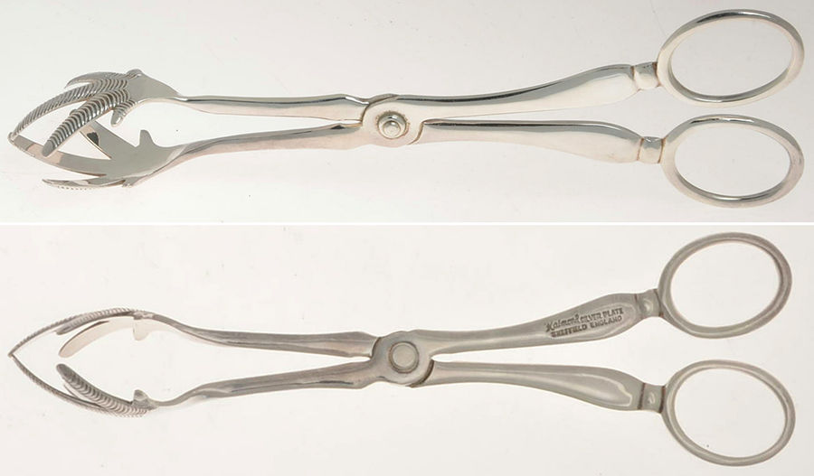 Silverplate Flatware Large Ice Serving Tongs by Raimond-1