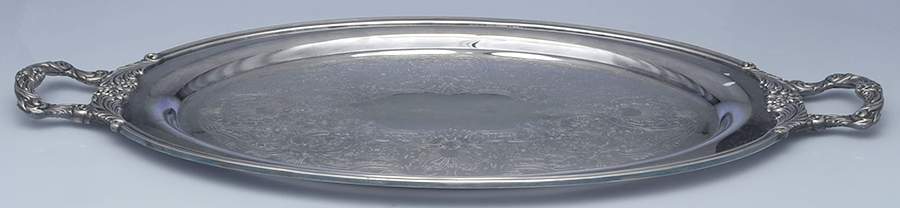 RDS218 (Silverplate, Hollowware) Large Silverplate Waiter Tray by Reed & Barton-1