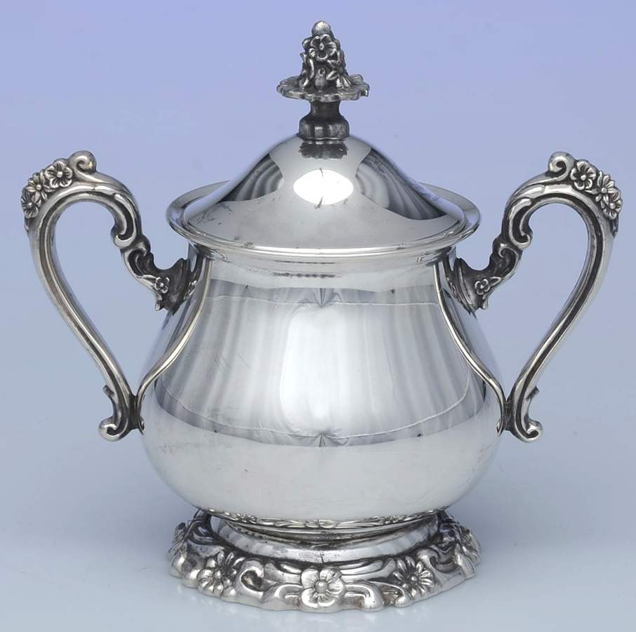 RDS218 (Silverplate, Hollowware) Sugar Bowl & Lid by Reed & Barton-1