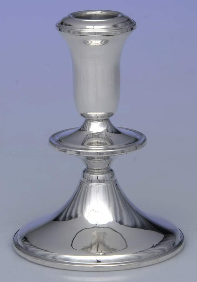 22 (Sterling, Hollowware) Pair of Weighted Console Candleholders by Reed & Barton-1