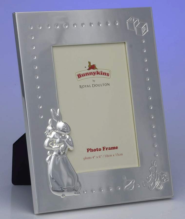Bunnykins (Silverplate, Hollowware) Frame-Holds 4" X 6" Picture by Royal Doulton-1