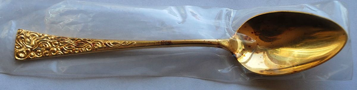 Tapestry-Gold (Sterling, Gold Vermeil) Teaspoon by Reed & Barton-1