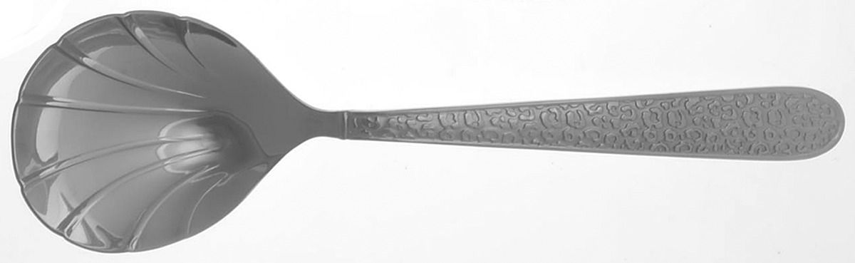Tunis (Stainless) Solid Shell Casserole Spoon by Reed & Barton-1