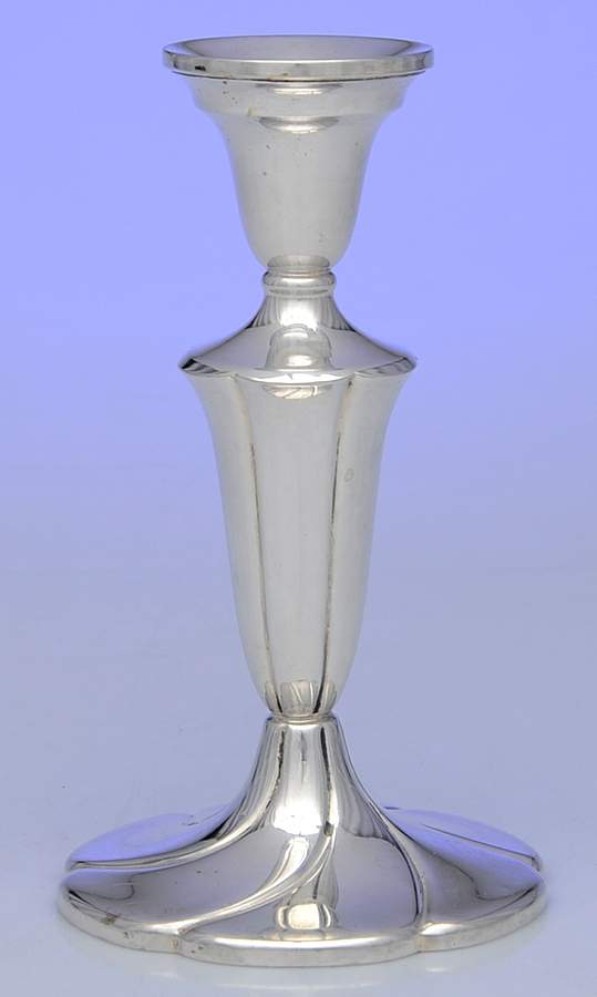 59 (Sterling, Hollowware) 6" Weighted Candlestick by Redlich-1