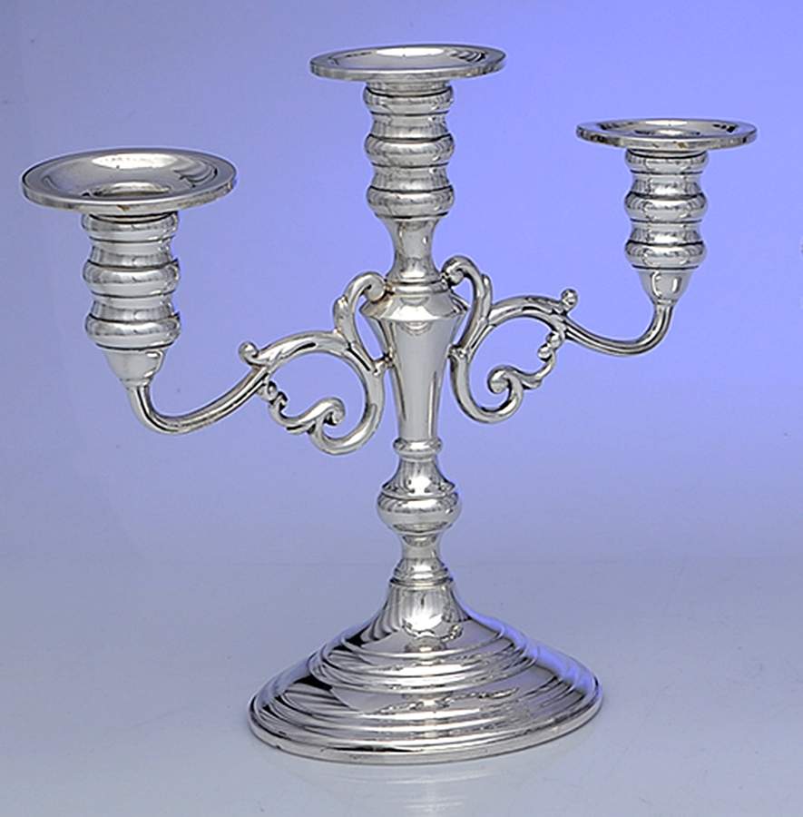 2148 (Sterling, Hollowware) Weighted 3 Light Candelabra by Redlich-1