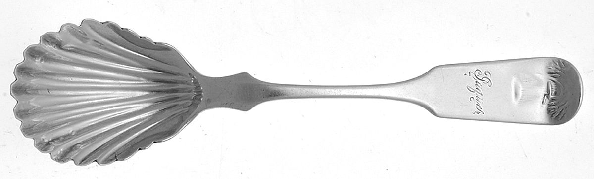 Sheaf of Wheat Sugar Shell Spoon by Robert & William Wilson-1