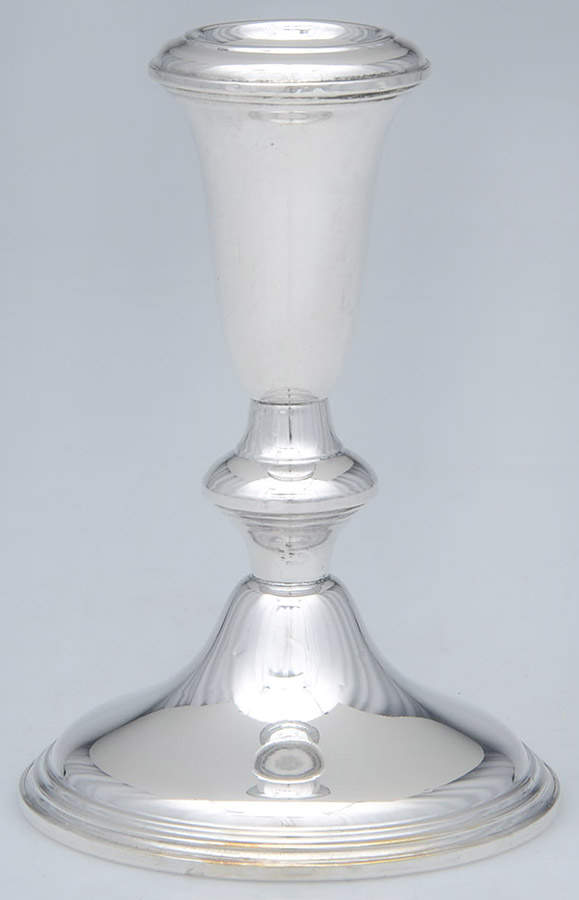 422 (Sterling, Hollowware) Weighted Console Candleholder by Reed & Barton-1