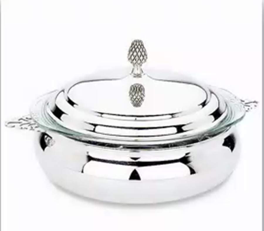 Kingston (Silverplate Hollowware) Silverplate Round Covered Casserole by Reed & Barton-1
