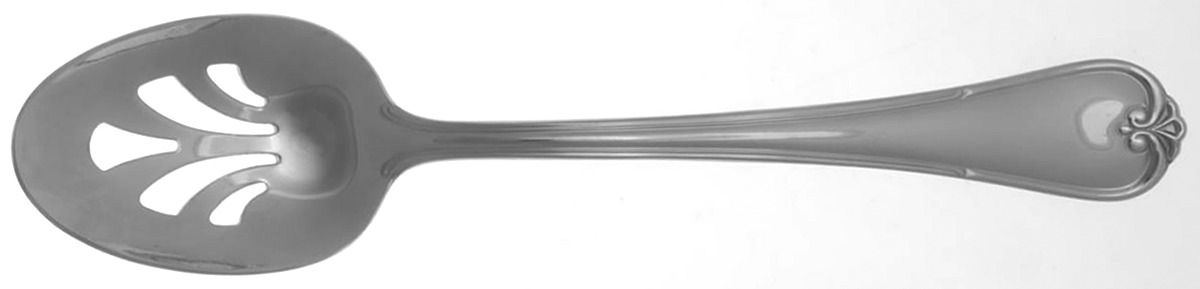 Union Hall (Stainless) Pierced Tablespoon (Serving Spoon) by Reed & Barton-1