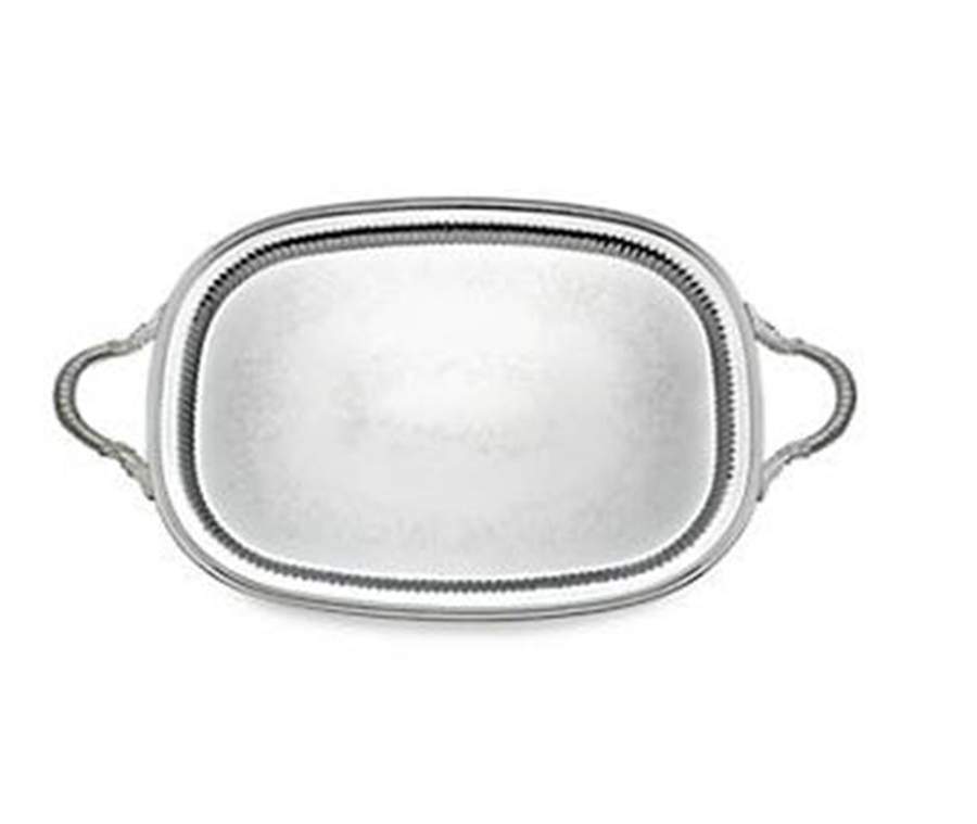 Queen Anne (Silverplate, Hollowware) 26" Footed Waiter Tray by Reed & Barton-1