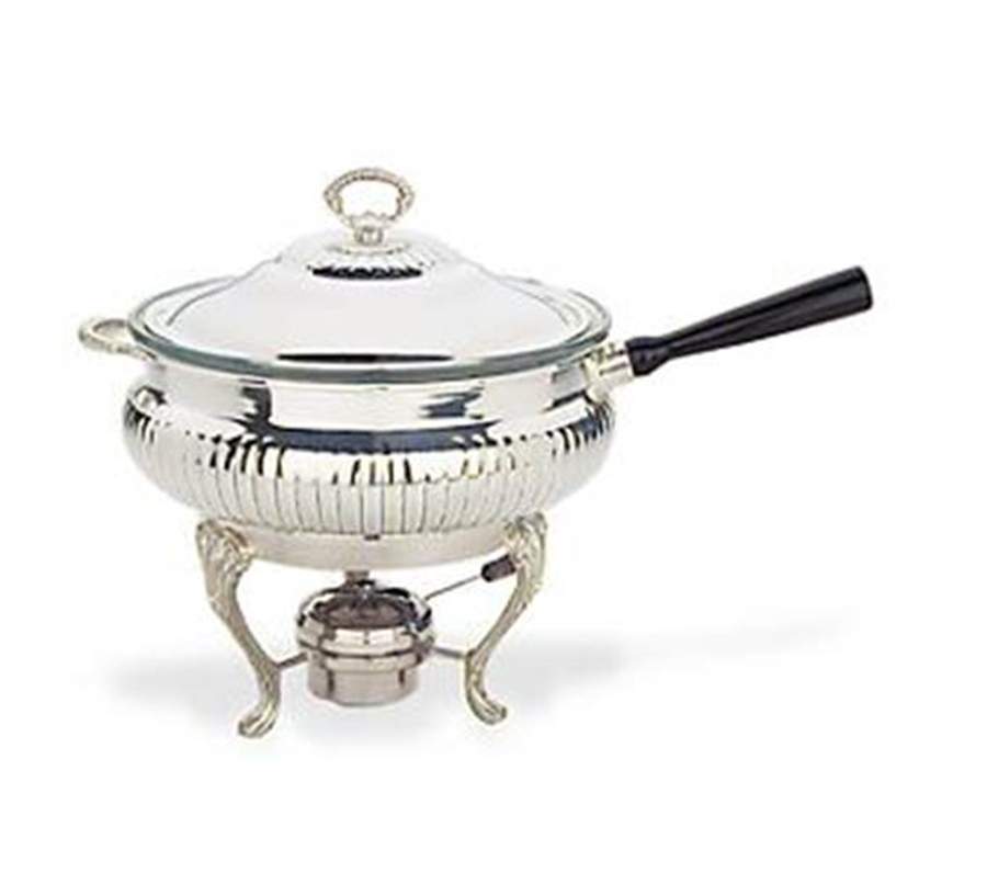 Queen Anne (Silverplate, Hollowware) Chafing Dish W/Lid, Burner & Stand by Reed & Barton-1