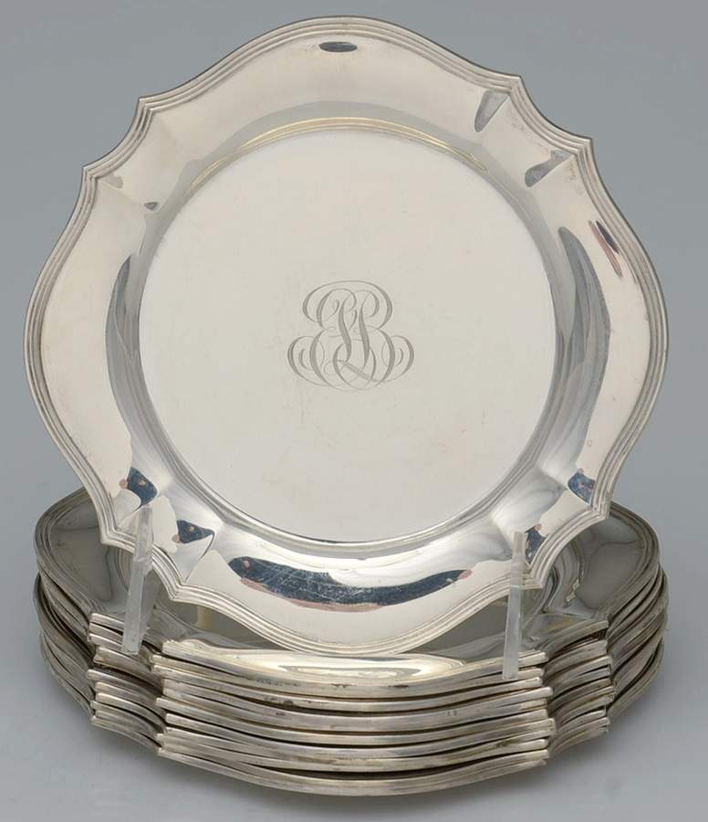 650 (Sterling, Hollowware) Bread & Butter Plate - Set of 12 by Reed & Barton-1