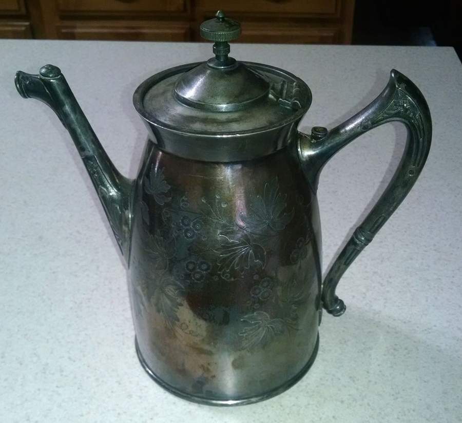 2465 (Silverplate, Hollowware) Silverplate Coffee Pot by Reed & Barton-1