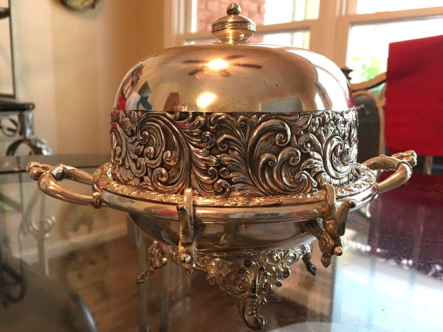 5064 (Silverplate, Hollowware) Plated Covered Round Butter by Rogers Smith-1