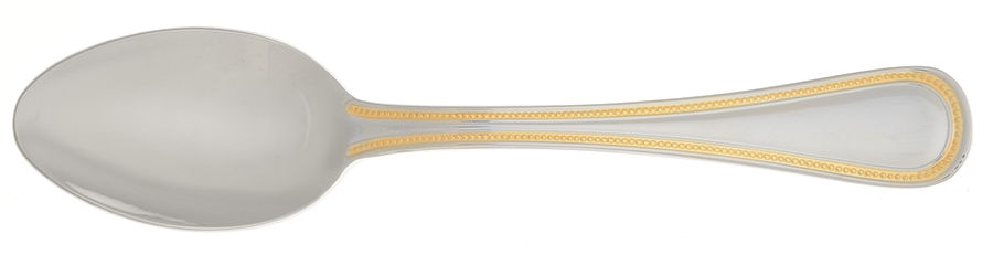 Grand Hotel Gold Accent (Stainless) Place/Oval Soup Spoon by Reed & Barton-1