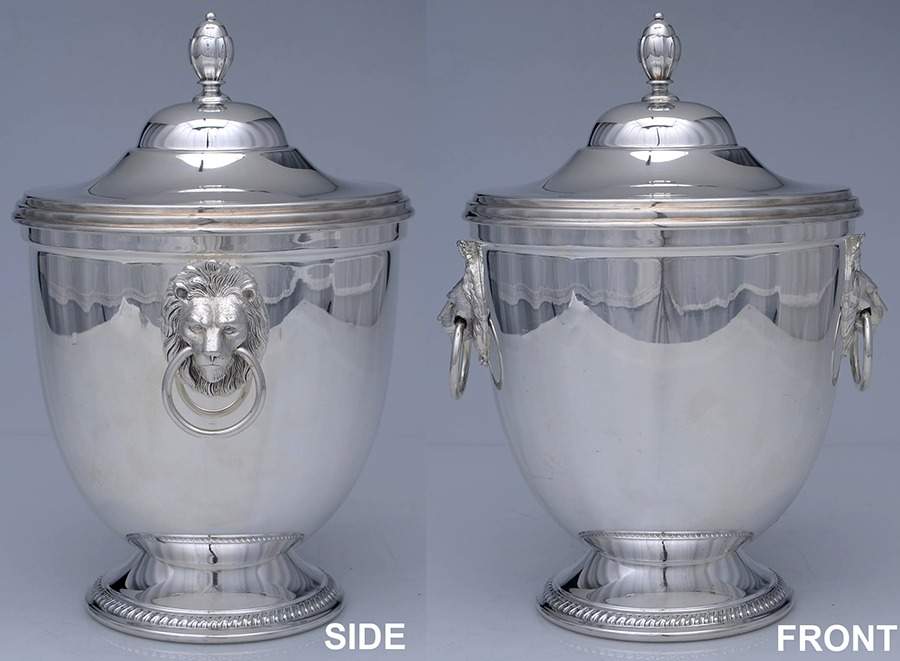 229 (Silverplate, Hollowware) Ice Bucket & Glass Liner by Reed & Barton-1
