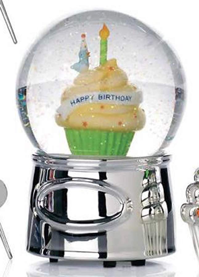 Let's Celebrate (Silverplate, Hollowware) Musical Water Globe by Reed & Barton-1