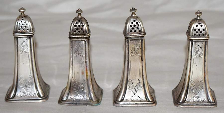 1242E (Sterling, Hollowware) Salt and Pepper Set by Reed & Barton-1