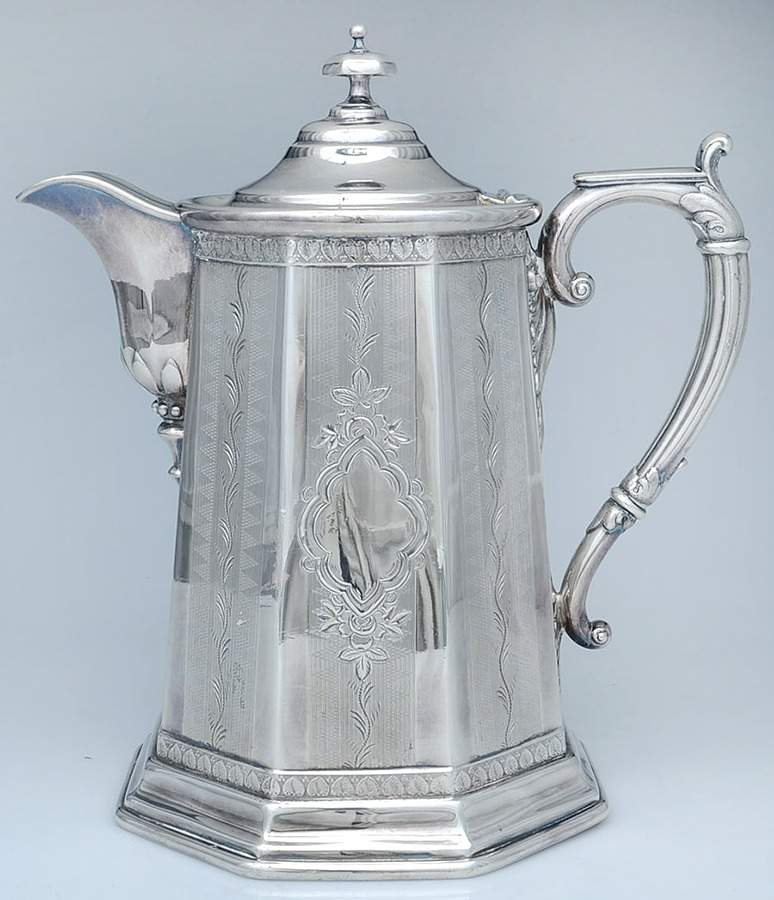 7344 (Silverplate, Hollowware) Water Pitcher with Hinged Lid by Reed & Barton-1