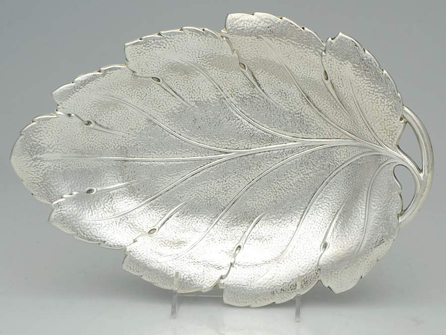 X281 (Sterling, Hollowware) 12" Leaf Platter by Reed & Barton-1