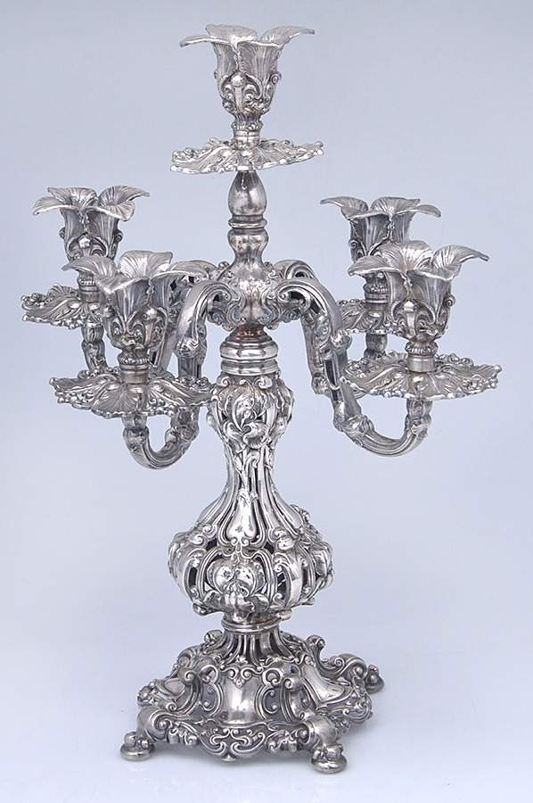 825 (Silverplate, Hollowware) 16" 5 Light Candelabra by Reed & Barton-1