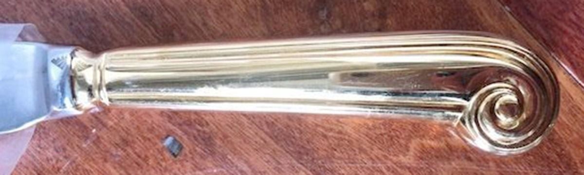 Kimberly Gold (Gold Electroplate) Modern Hollow Knife by Retroneu-1