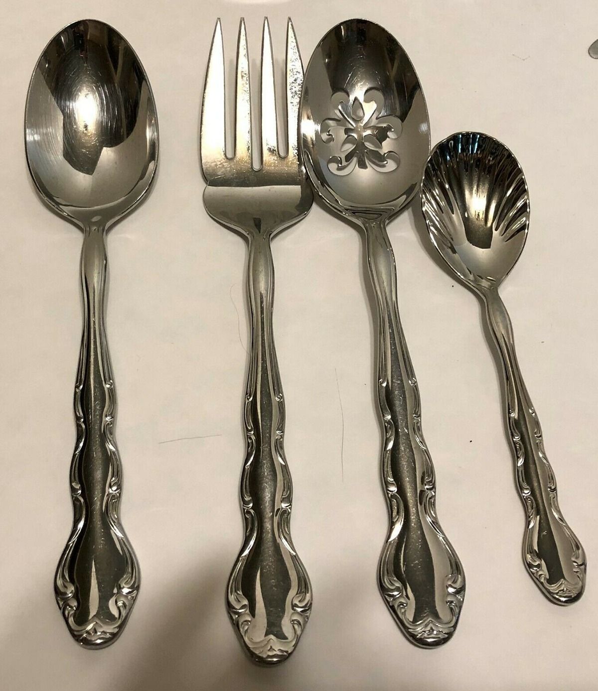 RDS106 (Stainless) Medium Solid Cold Meat Serving Fork by Reed & Barton-1
