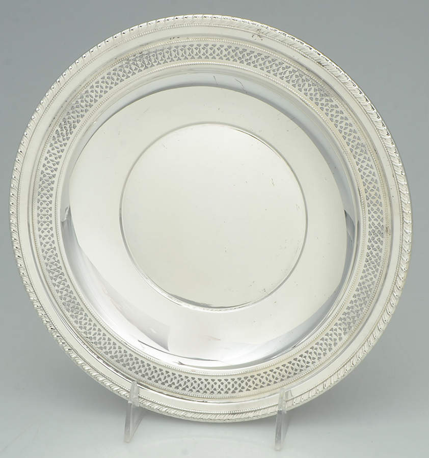 2854 (Sterling, Hollowware) 9" Sandwich Plate by Redlich-1