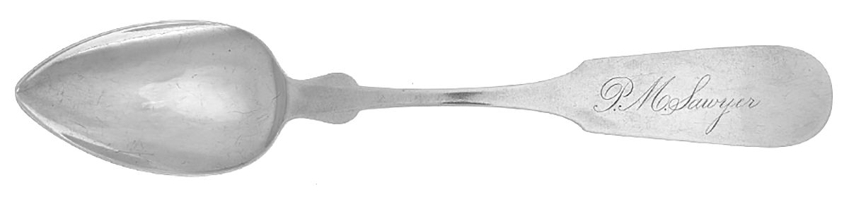 Coin Silver Flatware Teaspoon by Roswell H Bailey-1